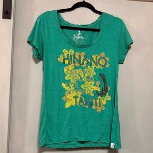Hinano Green Graphic Short Sleeve Women's Tee